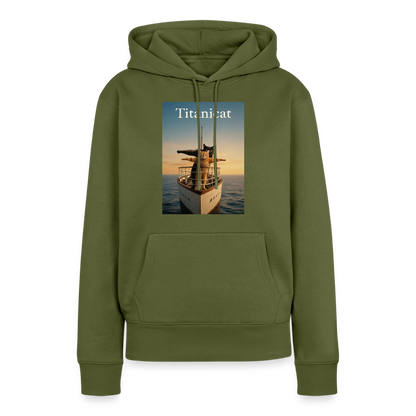 Titanicat – Ich bin der König der Kratzbäume | Frauen Premium Hoodie - Khaki