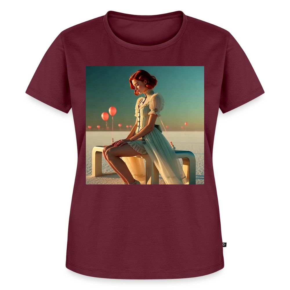 Leise Gedanken bei lauter Farben | Frauen Premium T-Shirt - Burgunderrot