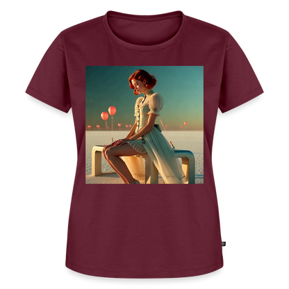 Leise Gedanken bei lauter Farben | Frauen Premium T-Shirt - Burgunderrot