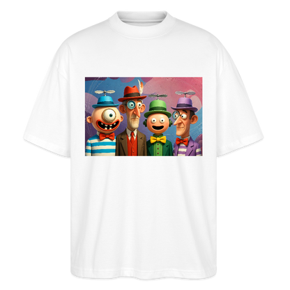 Gedankenkreise auf Hochtouren | Stanley/Stella Oversized Unisex Bio T-Shirt Blaster - Weiß