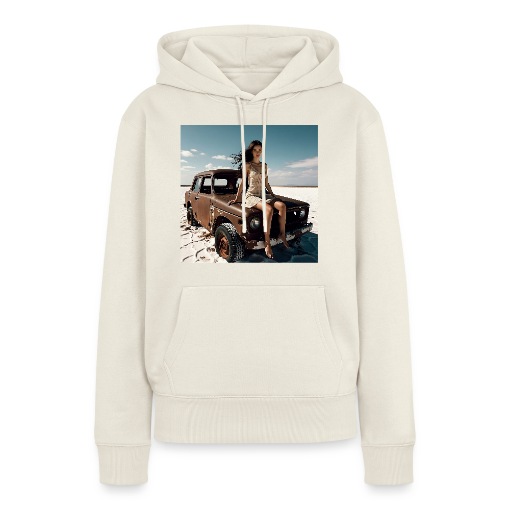 Warten auf irgendwas | Frauen Premium Hoodie - Naturweiß