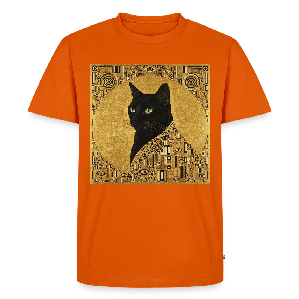 Adele… aber sie schnurrt – Goldene Katze à la Klimt | Männer Premium T-Shirt - Orange 