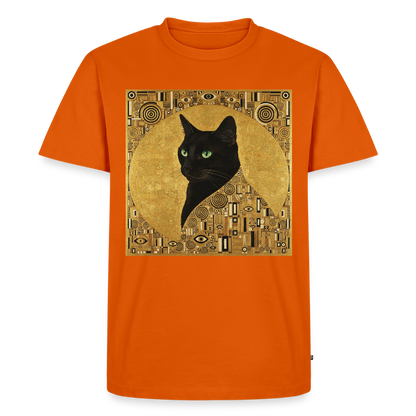 Adele… aber sie schnurrt – Goldene Katze à la Klimt | Männer Premium T-Shirt - Orange 