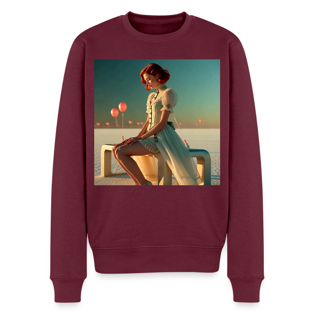 Leise Gedanken bei lauter Farben |  Männer Premium Pullover - Burgunderrot