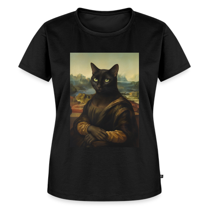 Mona Lisa… aber es ist eine Katze | Frauen Premium T-Shirt - Schwarz