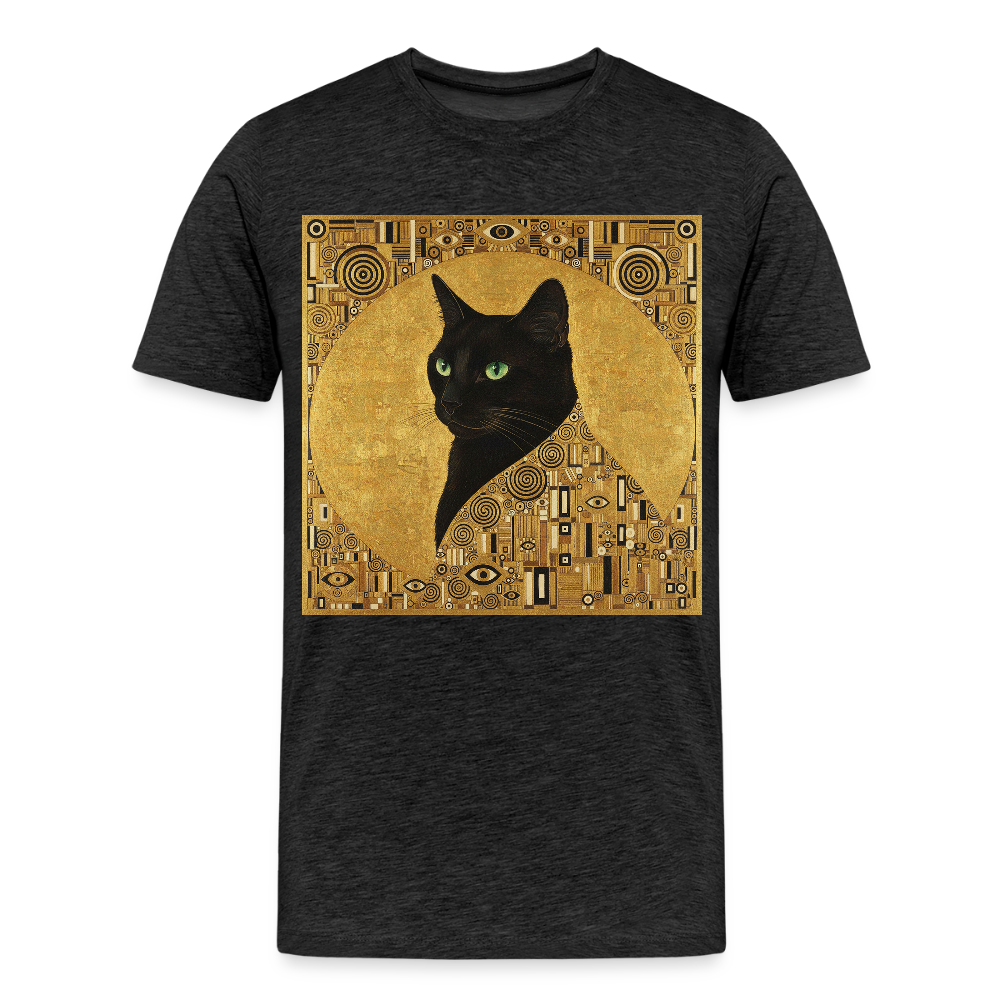 Adele… aber sie schnurrt – Goldene Katze à la Klimt | Männer Premium T-Shirt - Anthrazit