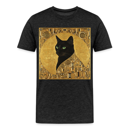Adele… aber sie schnurrt – Goldene Katze à la Klimt | Männer Premium T-Shirt - Anthrazit