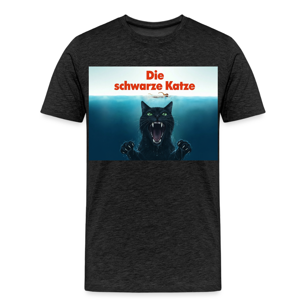Die schwarze Katze – Krümel taucht auf | Männer Premium T-Shirt - Anthrazit