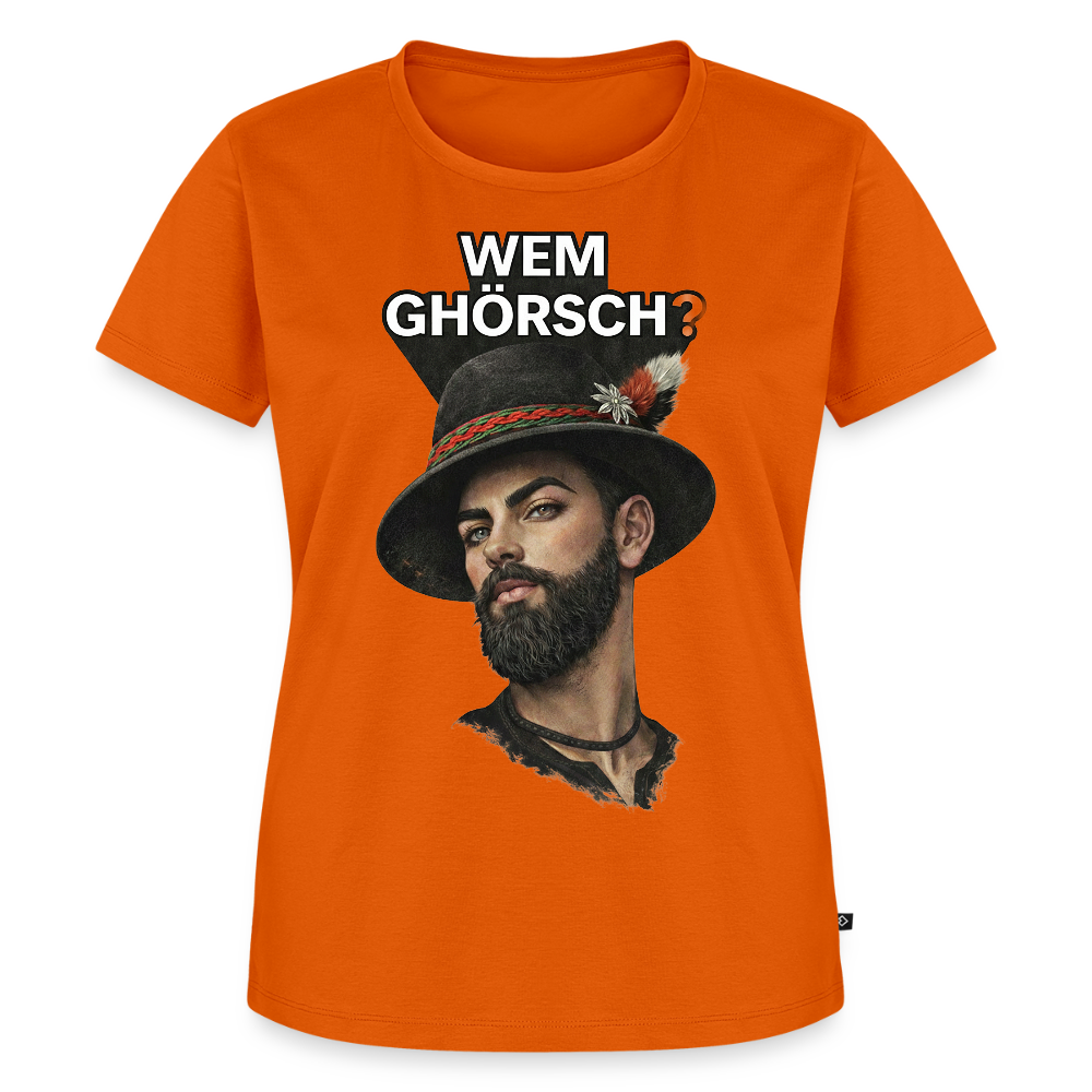 Wem ghörsch? – Alemannische Klärung | Frauen Premium T-Shirt - Orange 