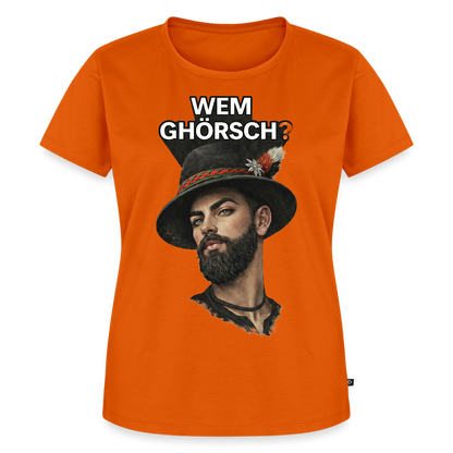 Wem ghörsch? – Alemannische Klärung | Frauen Premium T-Shirt - Orange 