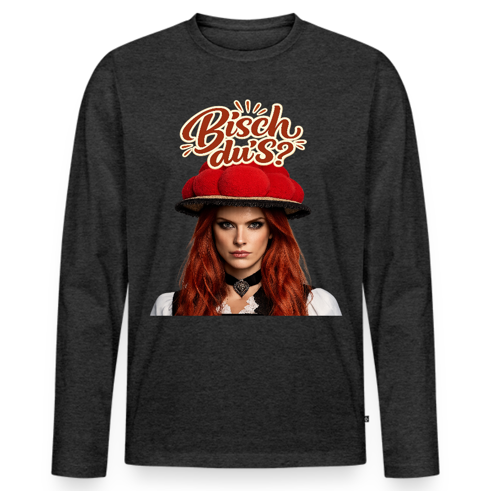 Bisch du’s? – Schwarzwaldmädel | Männer Premium Bio Langarmshirt - Anthrazit meliert