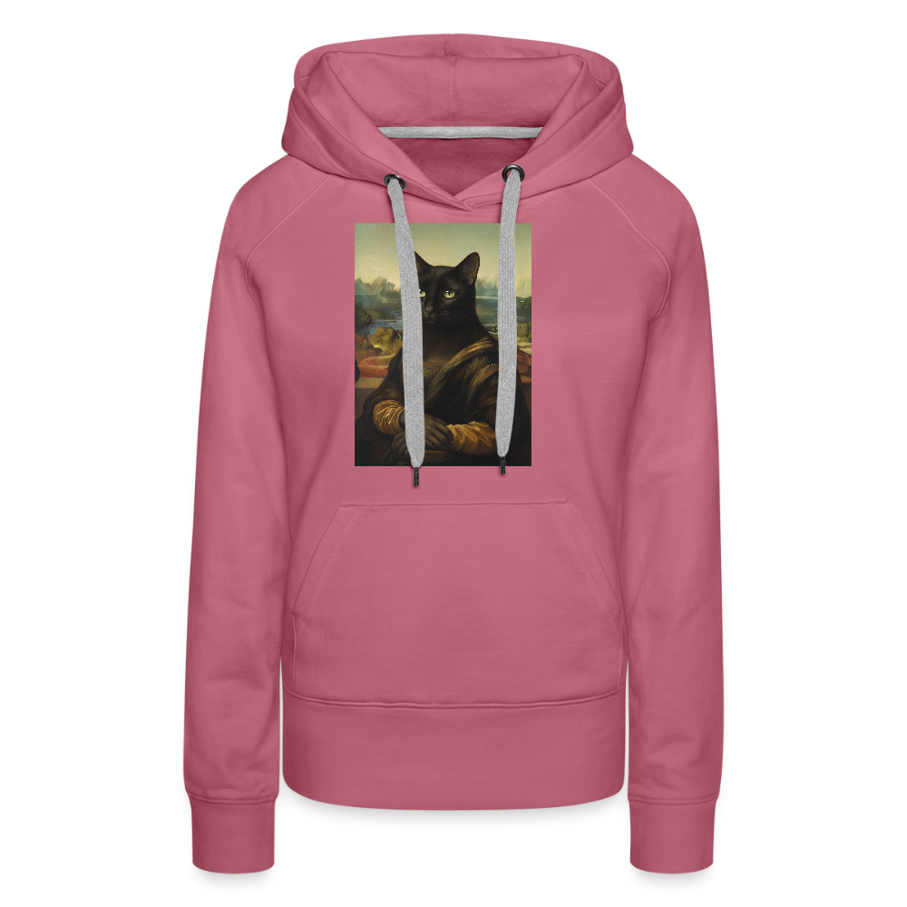 Mona Lisa… aber es ist eine Katze | Frauen Premium Hoodie - Malve