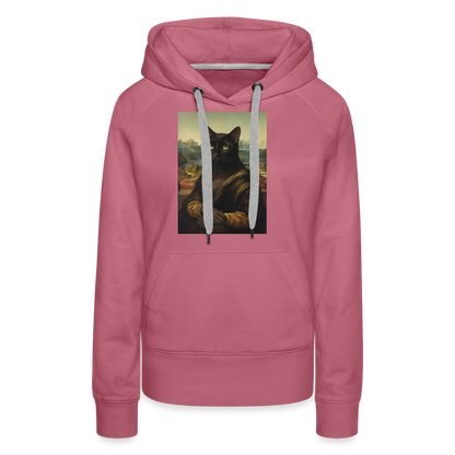 Mona Lisa… aber es ist eine Katze | Frauen Premium Hoodie - Malve