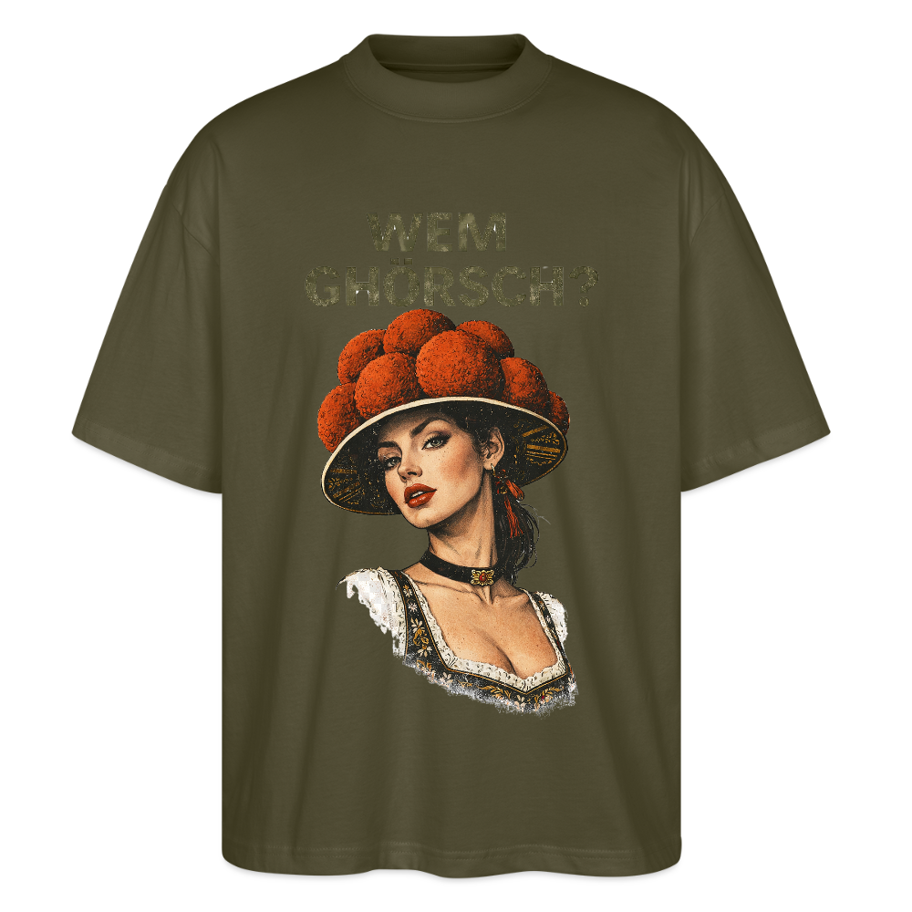 Wem ghörsch? – Schwarzwald Edition | Stanley/Stella Oversized Unisex Bio T-Shirt Blaster - Khaki