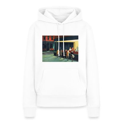 Wenn Hopper Katzen gemalt hätte | Frauen Premium Hoodie - Weiß