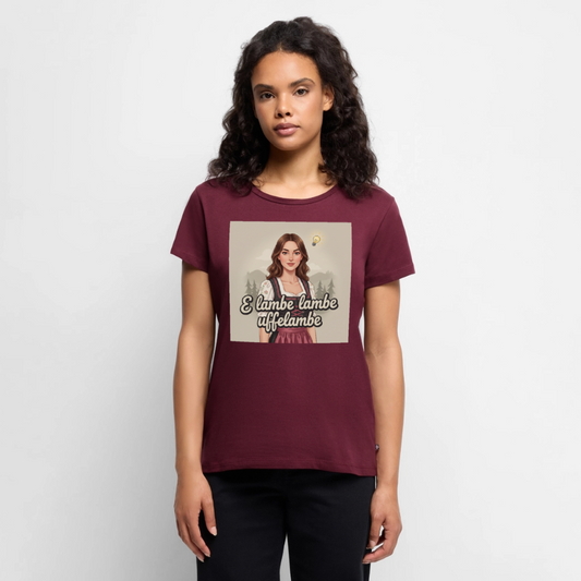 E Lambe, lambe, uffelambe – Alemannischer Geistesblitz | Frauen Premium T-Shirt - Burgunderrot