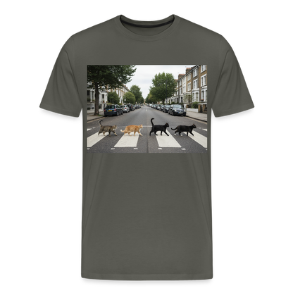 The Purrfect Crossing – Wir waren vor der Band da | Männer Premium T-Shirt - Asphalt