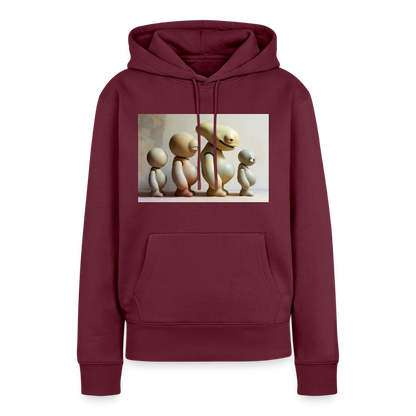 So wachsen wir also | Frauen Premium Hoodie - Burgunderrot