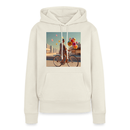 Fahrt ins Ungewisse (mit Blumen) | Frauen Premium Hoodie - Naturweiß