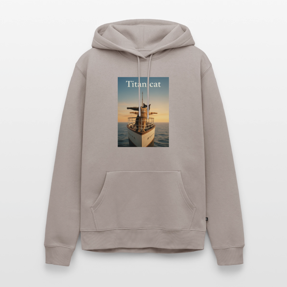 Titanicat – Ich bin der König der Kratzbäume | Männer Premium Hoodie - Taupe