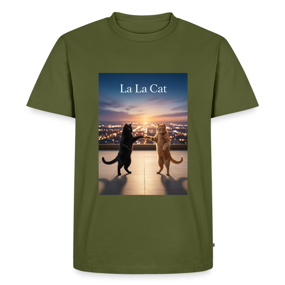 La La Cat – Tanz über den Dächern | Männer Premium T-Shirt - Khaki