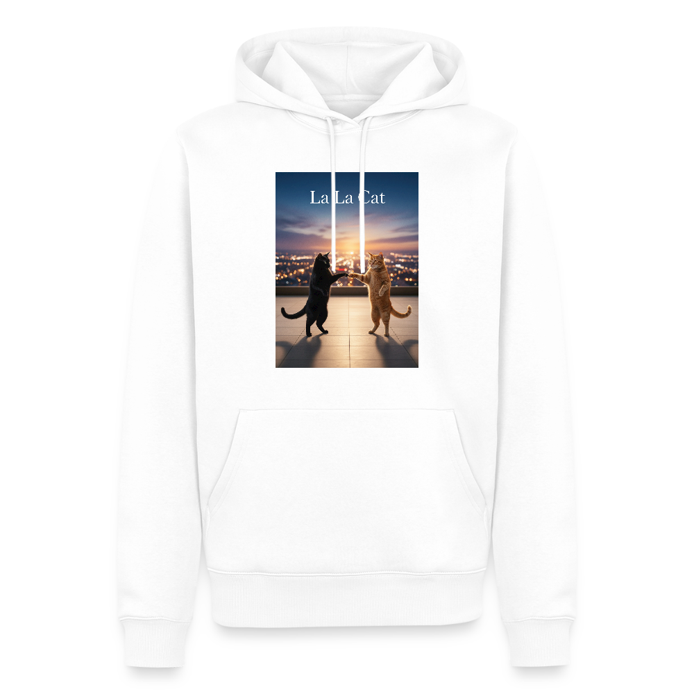 La La Cat – Tanz über den Dächern | Männer Premium Hoodie - Weiß