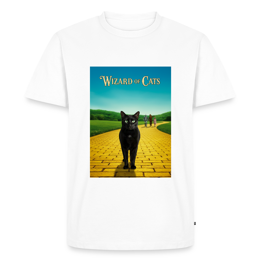Wizard of Cats – Der gelbe Weg gehört Krümel | Männer Premium T-Shirt - Weiß