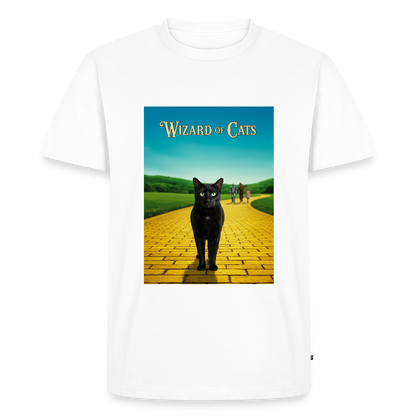 Wizard of Cats – Der gelbe Weg gehört Krümel | Männer Premium T-Shirt - Weiß