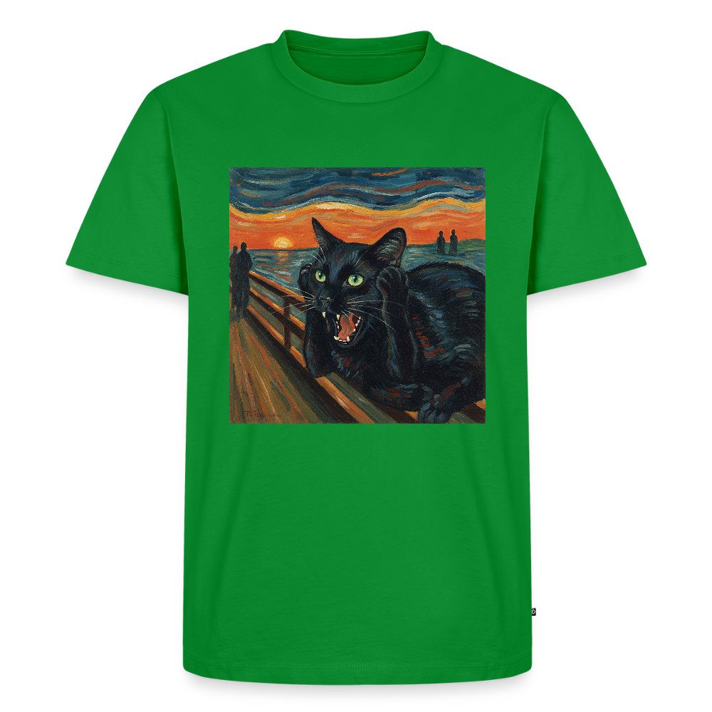 Der Schrei… aber die Katze hat’s zuerst gemerkt | Männer Premium T-Shirt - Grün