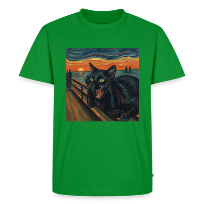 Der Schrei… aber die Katze hat’s zuerst gemerkt | Männer Premium T-Shirt - Grün