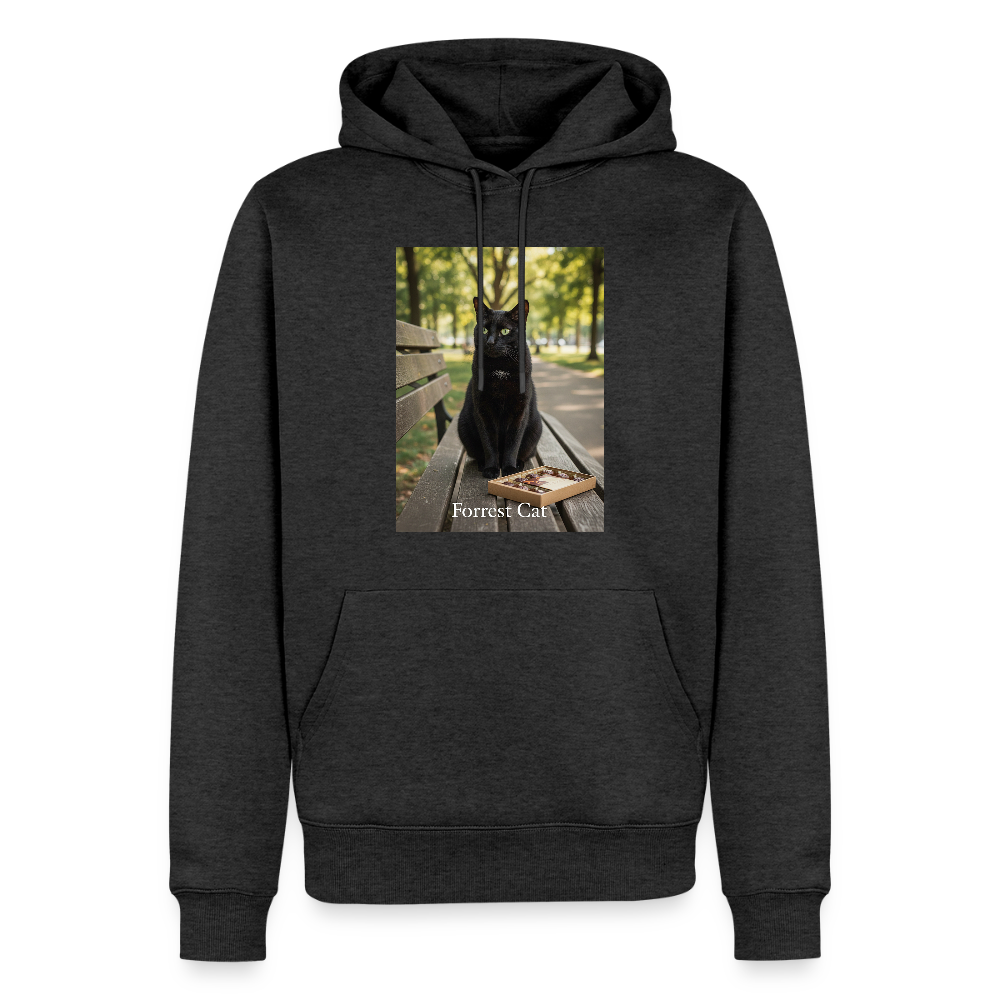 Forrest Cat – Krümel wartet | Männer Premium Hoodie - Anthrazit meliert