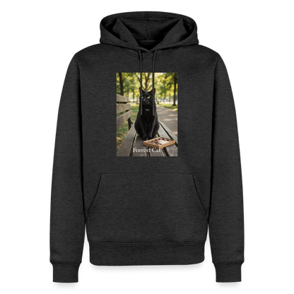 Forrest Cat – Krümel wartet | Männer Premium Hoodie - Anthrazit meliert