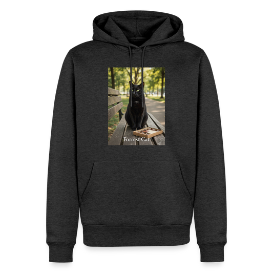 Forrest Cat – Krümel wartet | Männer Premium Hoodie - Anthrazit meliert