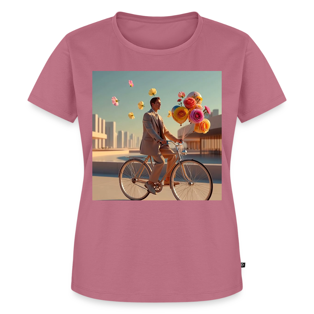 Fahrt ins Ungewisse (mit Blumen) | Frauen Premium T-Shirt - Mauve