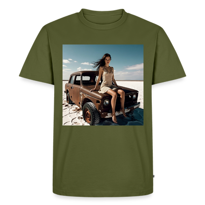 Warten auf irgendwas | Männer Premium T-Shirt - Khaki