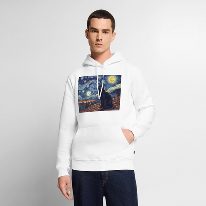 Sternennacht… aber die Katze denkt nach | Männer Premium Hoodie - Weiß