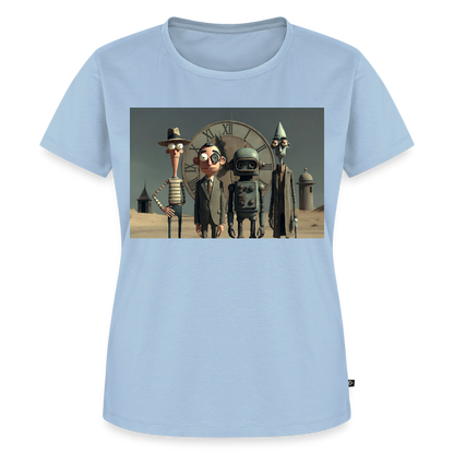 Pünktlich zu spät – Die seltsame Gesellschaft | Frauen Premium T-Shirt - Hellblau