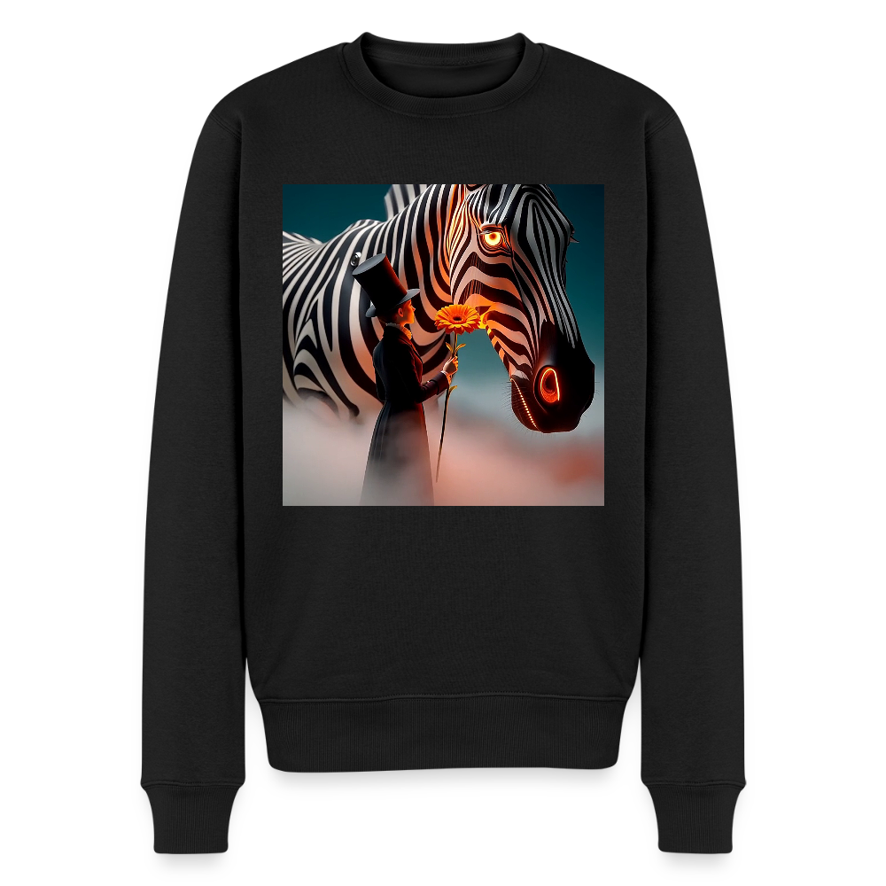 Blumen für ein Zebra |  Männer Premium Pullover - Schwarz