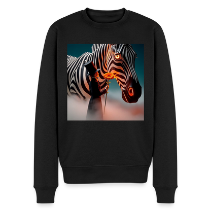 Blumen für ein Zebra |  Männer Premium Pullover - Schwarz