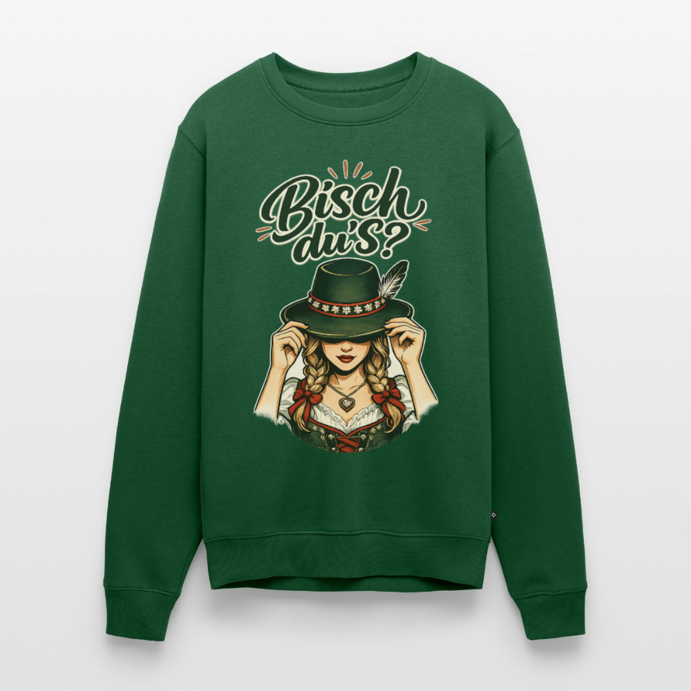Bisch du’s? – Der Blick sagt alles |  Männer Premium Pullover - Flaschengrün