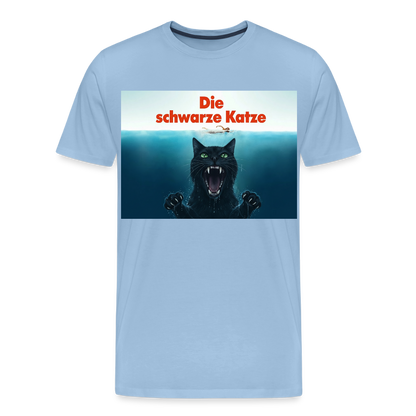 Die schwarze Katze – Krümel taucht auf | Männer Premium T-Shirt - Sky