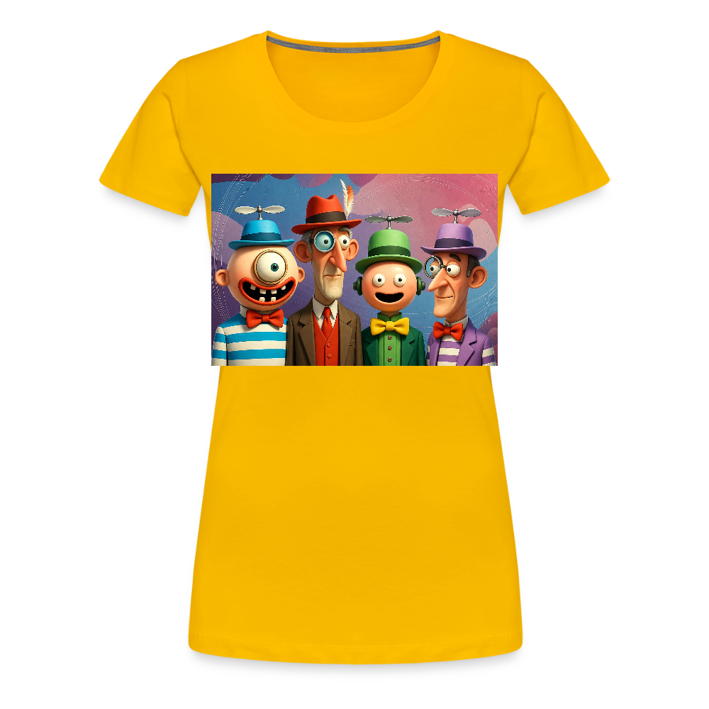 Gedankenkreise auf Hochtouren | Frauen Premium T-Shirt - Sonnengelb