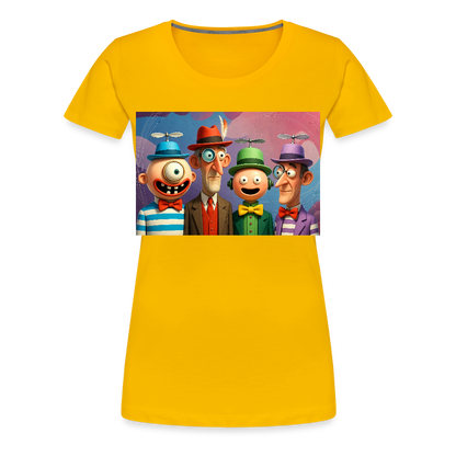Gedankenkreise auf Hochtouren | Frauen Premium T-Shirt - Sonnengelb