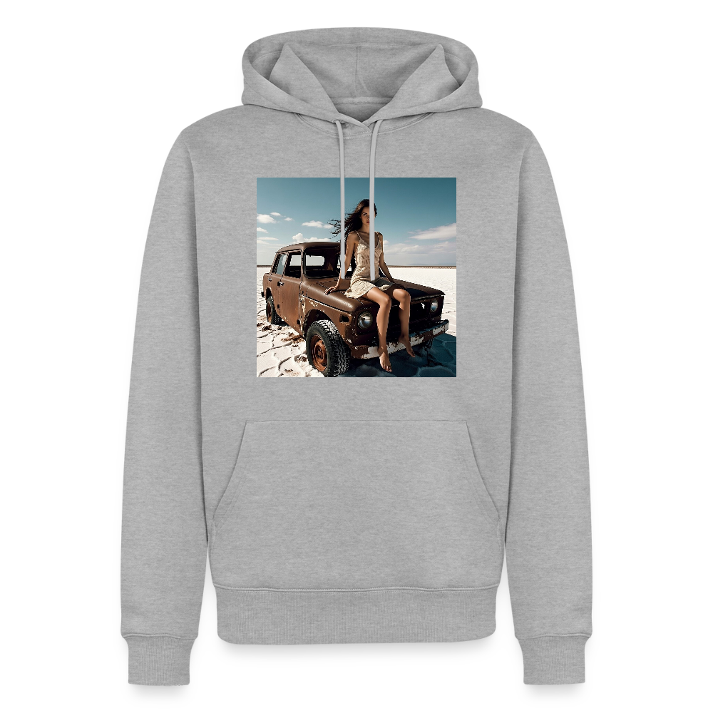 Warten auf irgendwas | Männer Premium Hoodie - Grau meliert