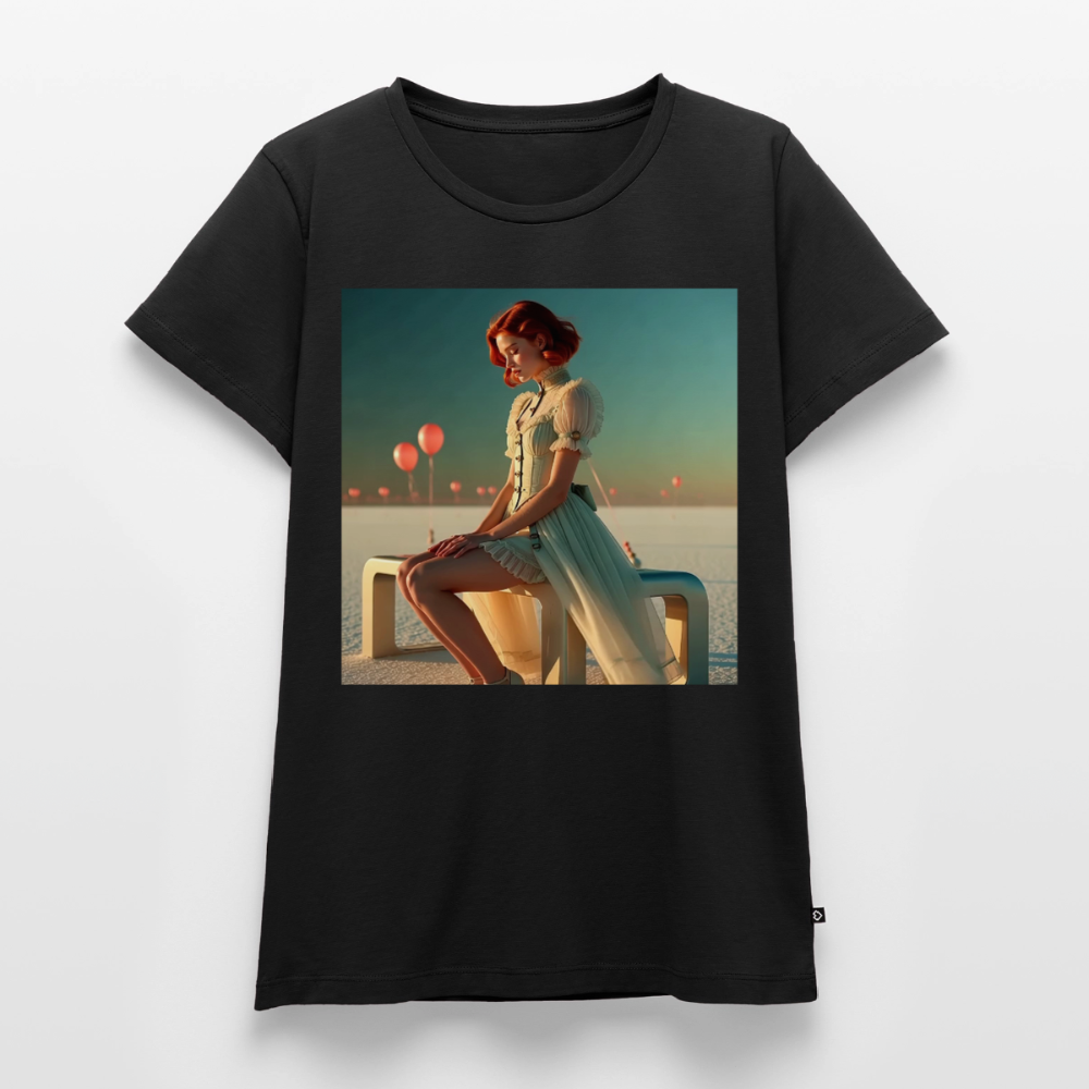 Leise Gedanken bei lauter Farben | Frauen Premium T-Shirt - Schwarz