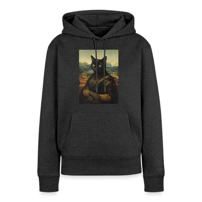 Mona Lisa… aber es ist eine Katze | Frauen Premium Hoodie - Anthrazit meliert