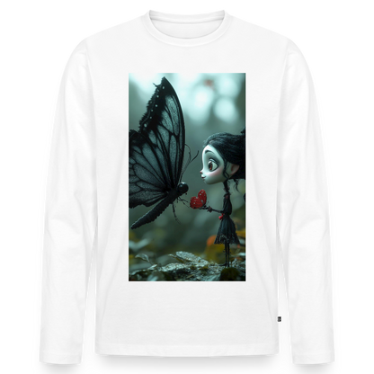 Mut für einen Moment | Männer Premium Bio Langarmshirt - Weiß