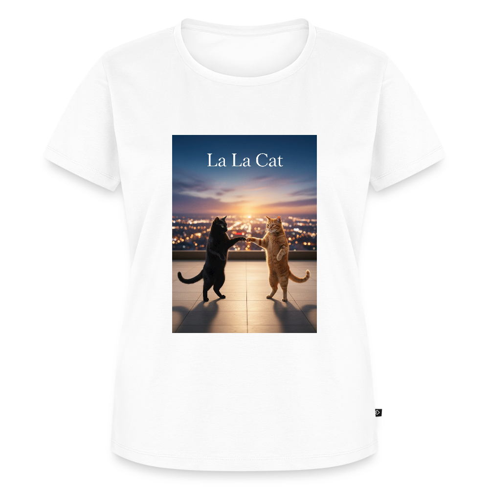 La La Cat – Tanz über den Dächern | Frauen Premium T-Shirt - Weiß