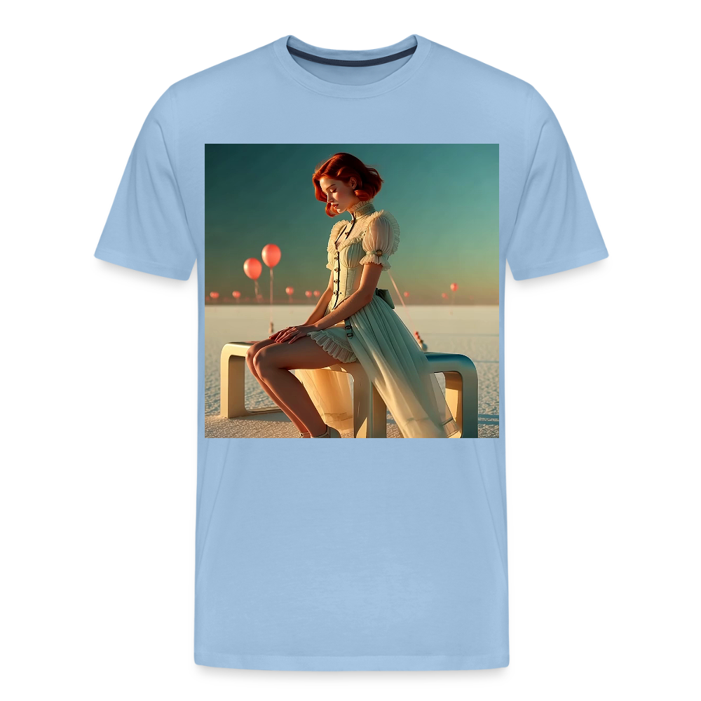 Leise Gedanken bei lauter Farben | Männer Premium T-Shirt - Sky