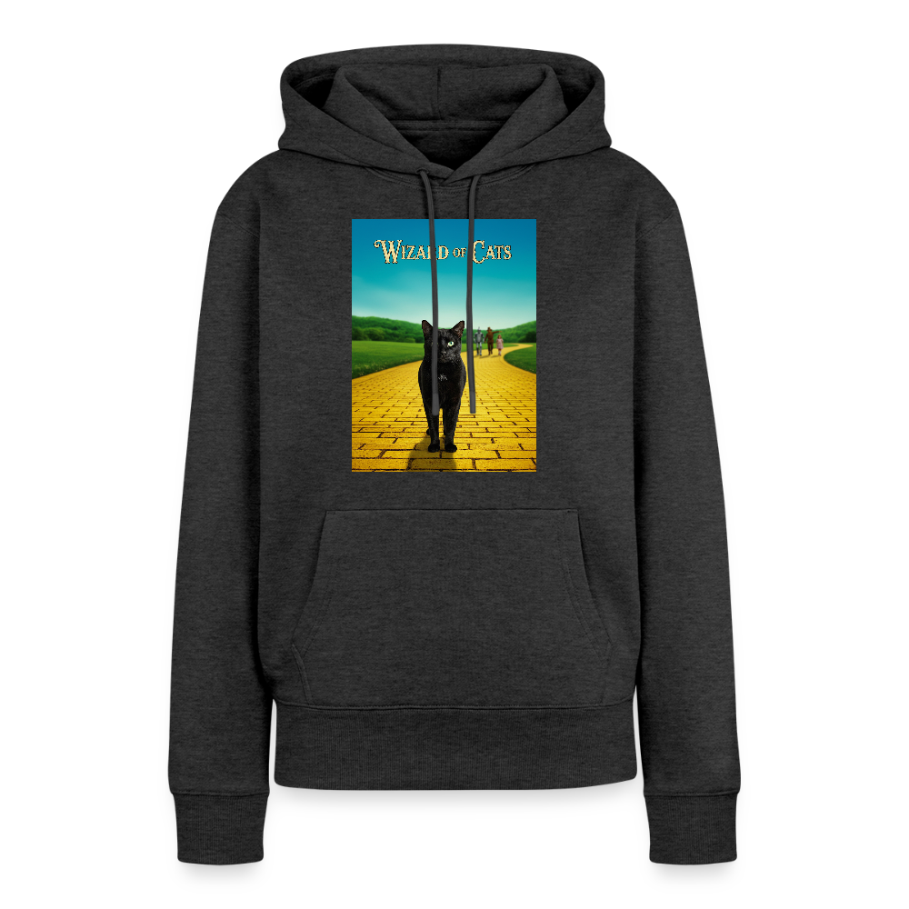 Wizard of Cats – Der gelbe Weg gehört Krümel | Frauen Premium Hoodie - Anthrazit meliert